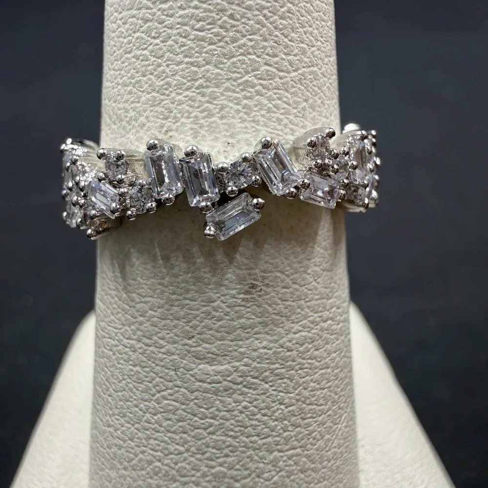 Bomb‎ Party Now is the Time Size 6 Ring Lab CZ RBP5912 Rhodium Plated
